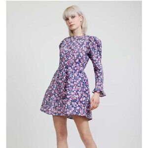 BATSHEVA x Laura Ashley Square Neck Mini Prairie Dress in Inglesham Size 8
